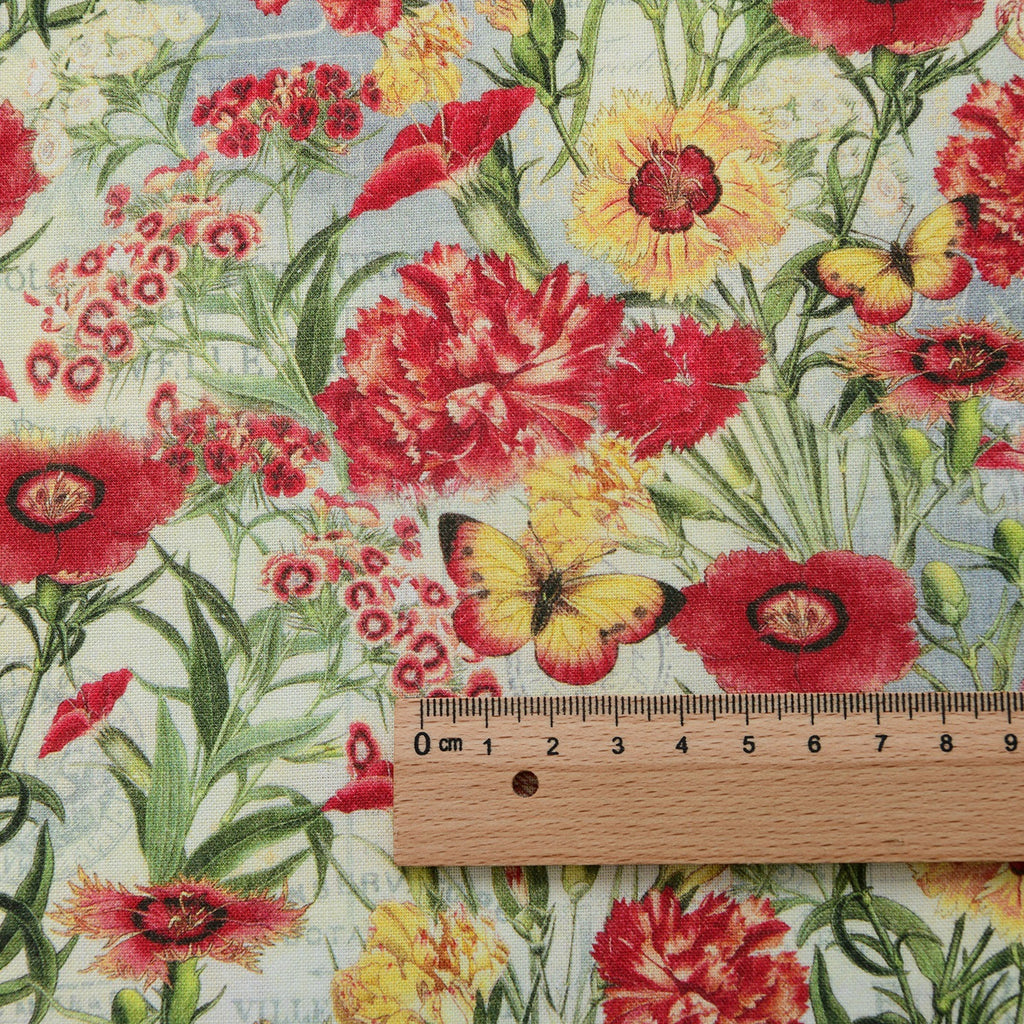 Tissu de coton pur imprimé à la main numérique