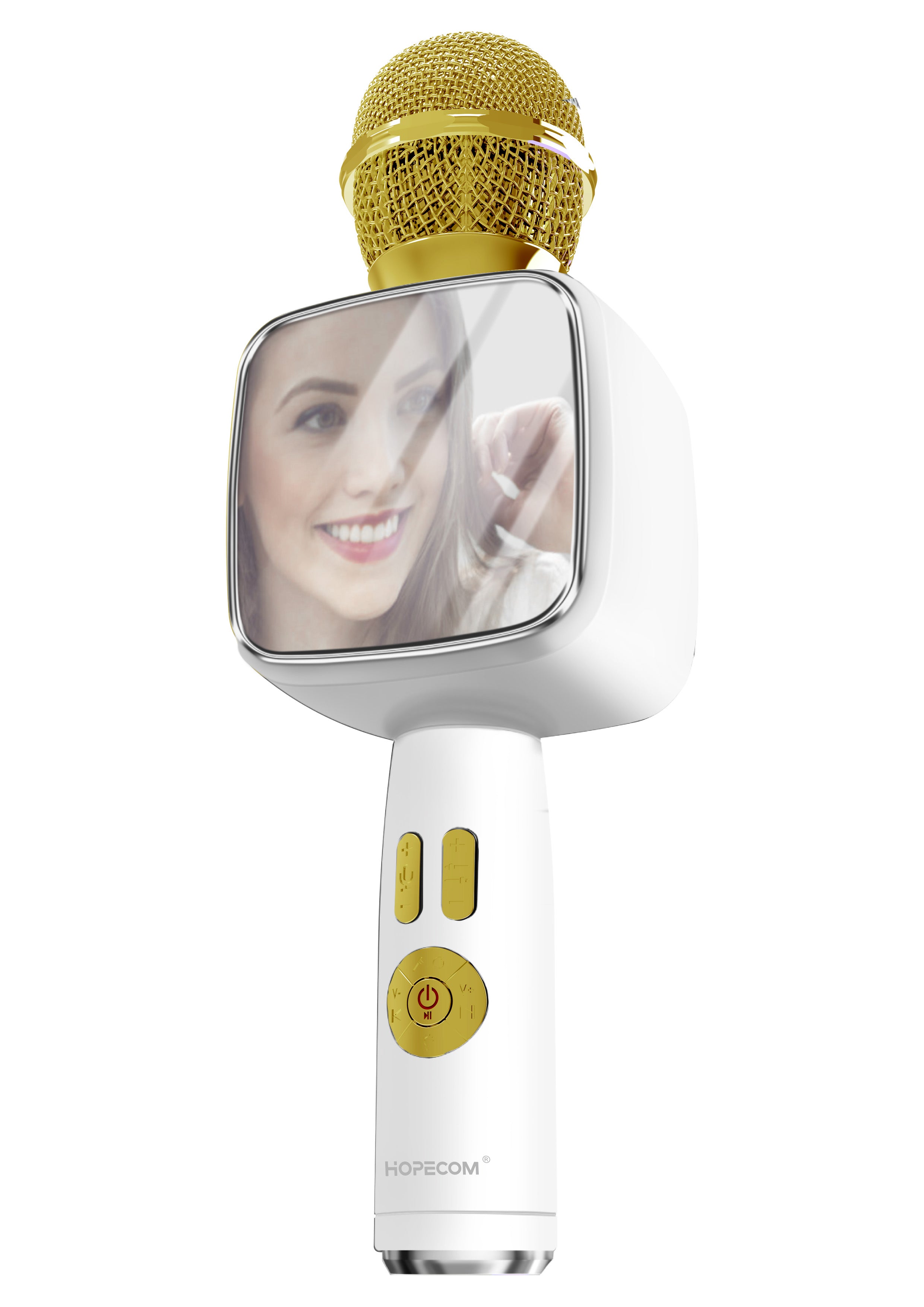 KP-M111 Microphone Bluetooth sans fil Accueil Karaoke Speaker Condenser Mic All-in-One In-Sto