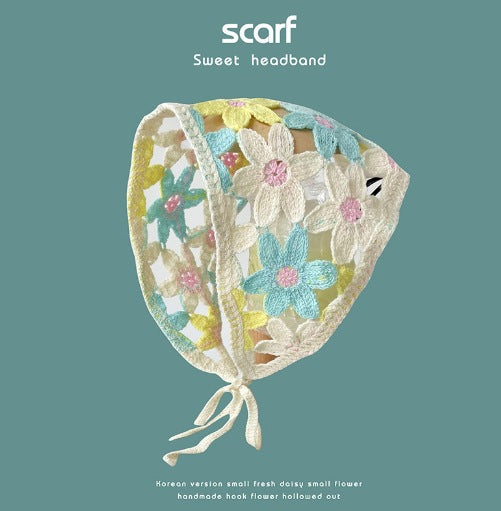 Tête tricotée à la main de même style Triangular Binder Headscarf Femme Sweet