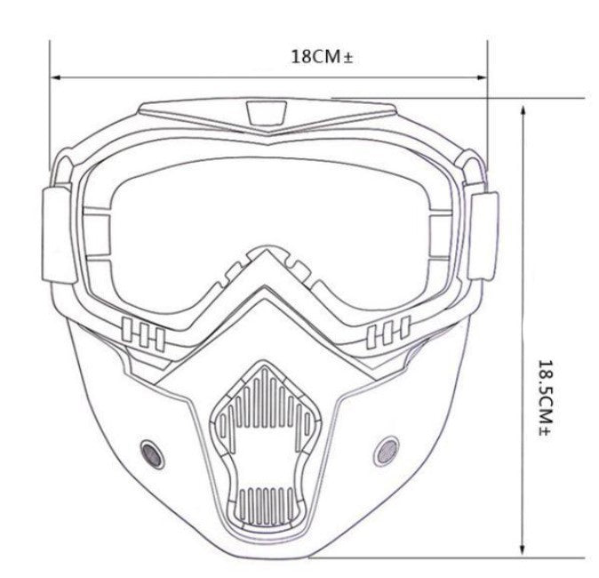 Masque de lunettes anti-impact visage complet