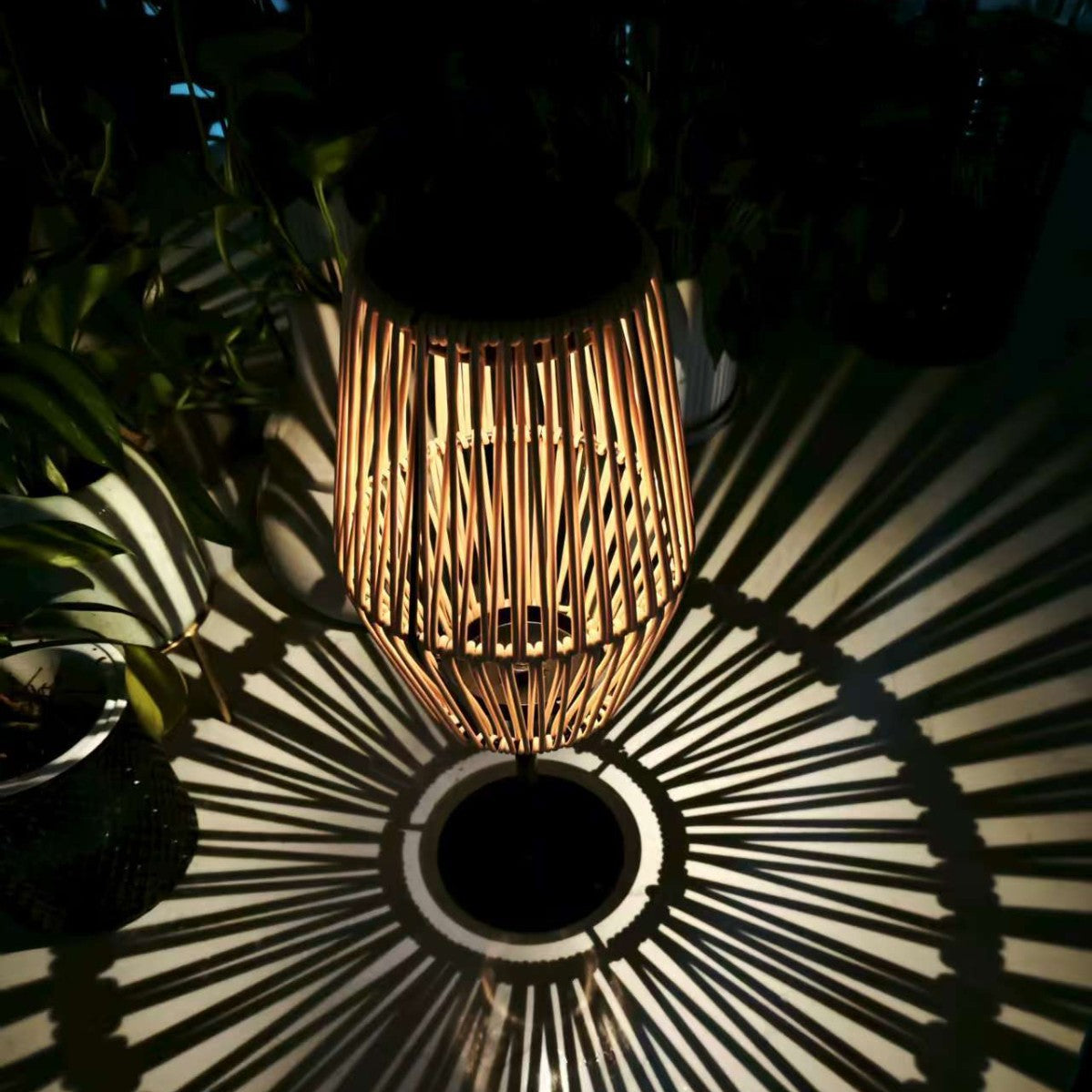Lanterne de Rattan pour décoration de cour Et Ambiance