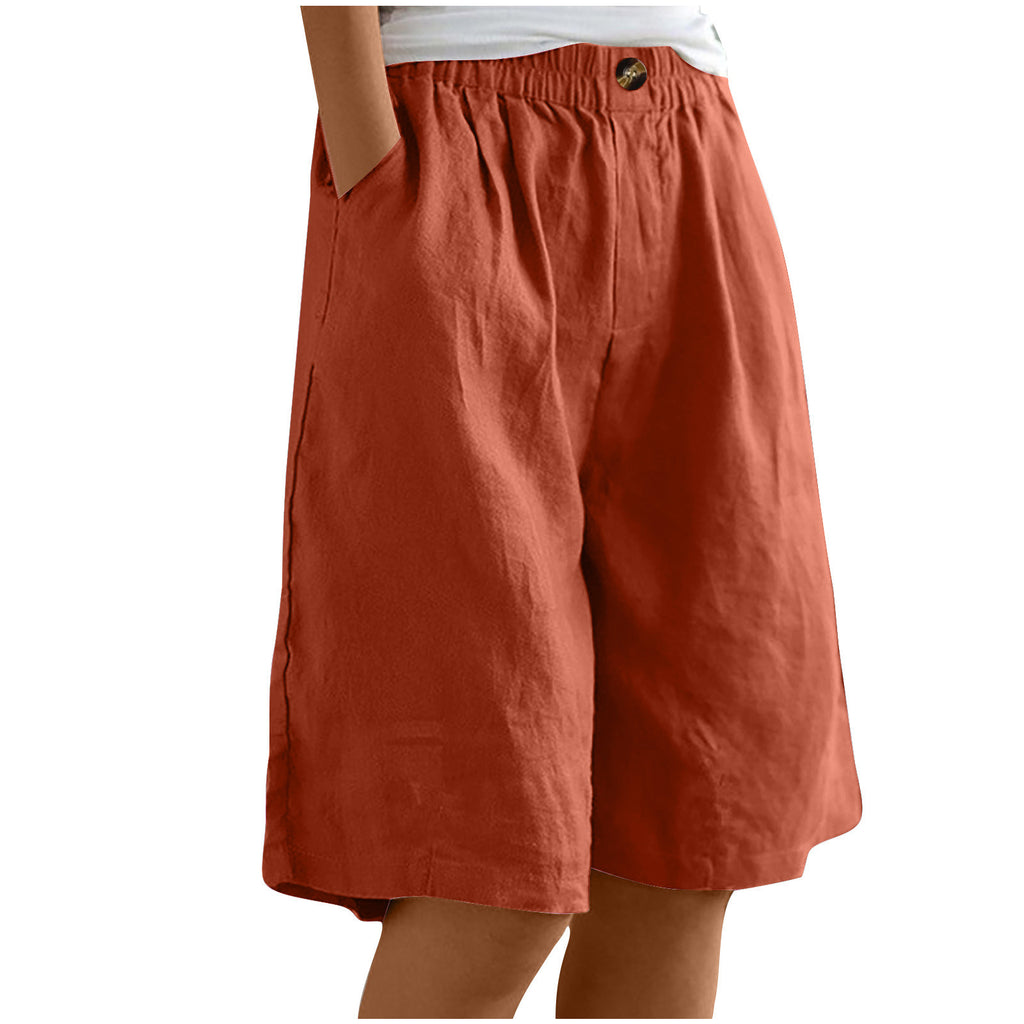 Pantalon casual européen et américain pour femmes avec une coupe simple en coton Et