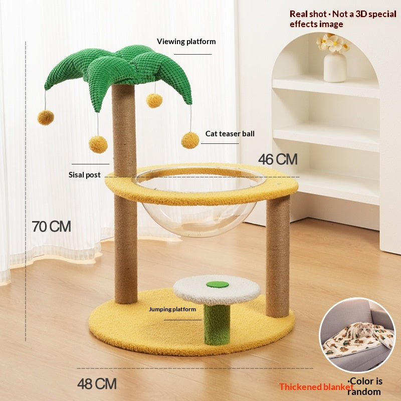 Arbre Cat compact avec lit Cat intégré et jouets