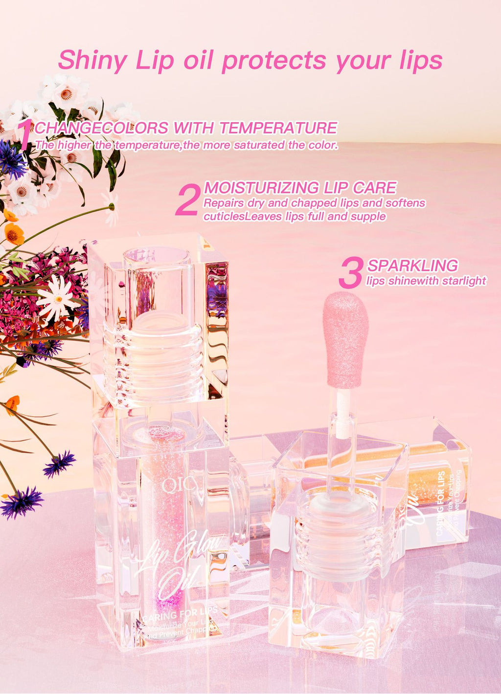Color-changing lip oil