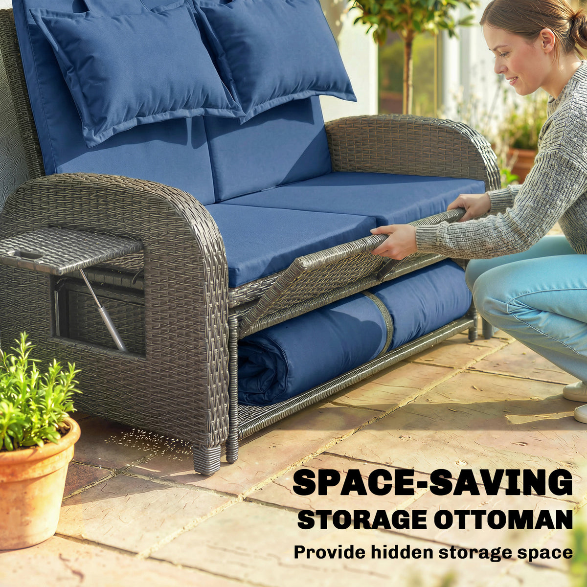 Outdoor Rattan Daybed