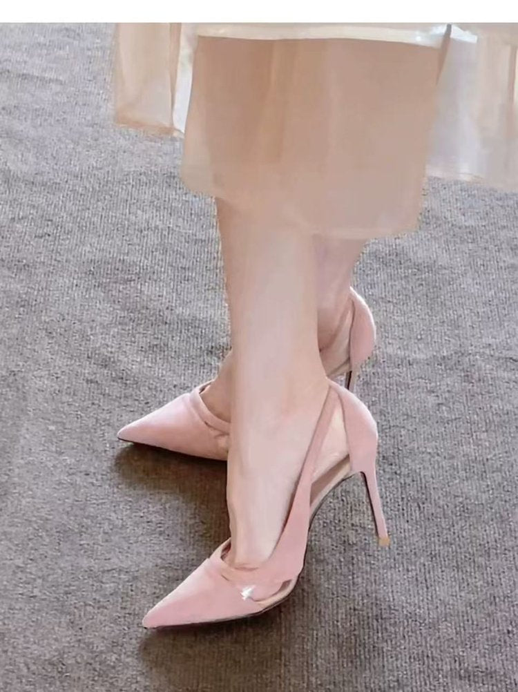 Femmes Pointedtoe LowCut Suede Talons hauts