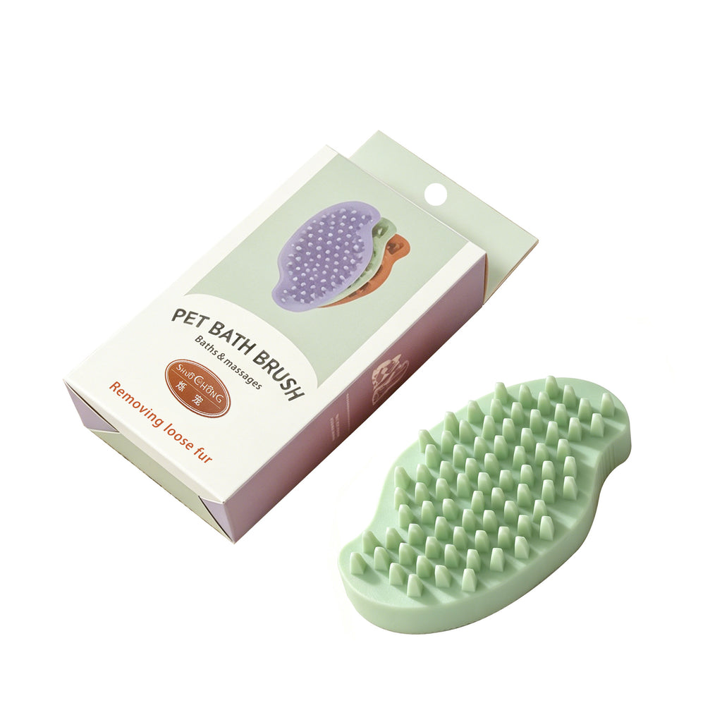 Brosse de bain pour animaux de compagnie Brosse de massage double-soudage