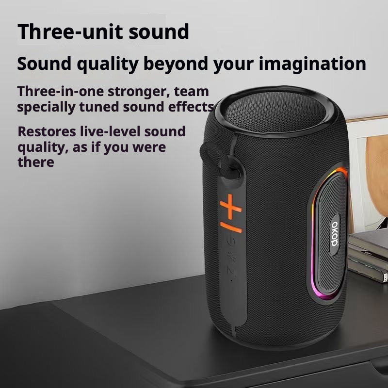 KP-592 Haut-parleur Bluetooth sans fil sans fil Portable Outdoor RGB Subwoofer Home Desktop