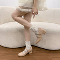 Chaussures femmes carré orteil talon Mary Jane