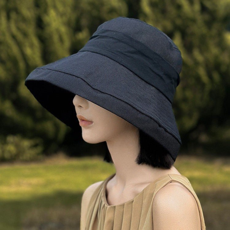 Chapeau de seau à gros bord de style japonais pour femmes Saison estivale