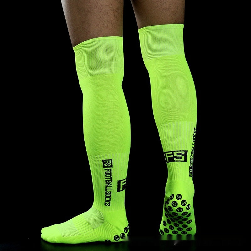Chaussettes antidérapantes de soccer Long Longueur genou Football Match Training Chaussettes