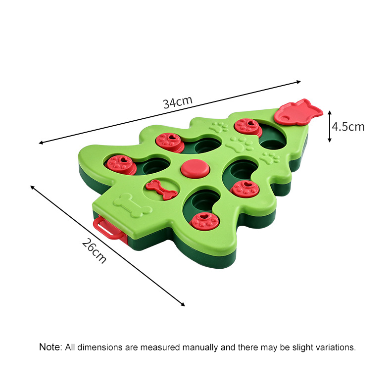 Noel Tree Cat Puzzle Feeder Slow Feeder Bowl Jouet de formation interactif IQ pour intérieur C