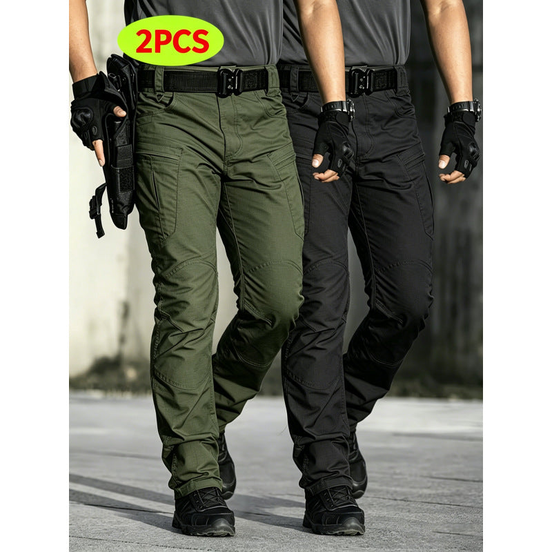 Homme d'été style américain Personnalisé Hip-hop de couleur unie Pantalons utilitaires