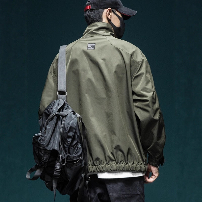 American Style Retro Bomber Veste Hommes Loose Fit Versatile Manteau Toute saison
