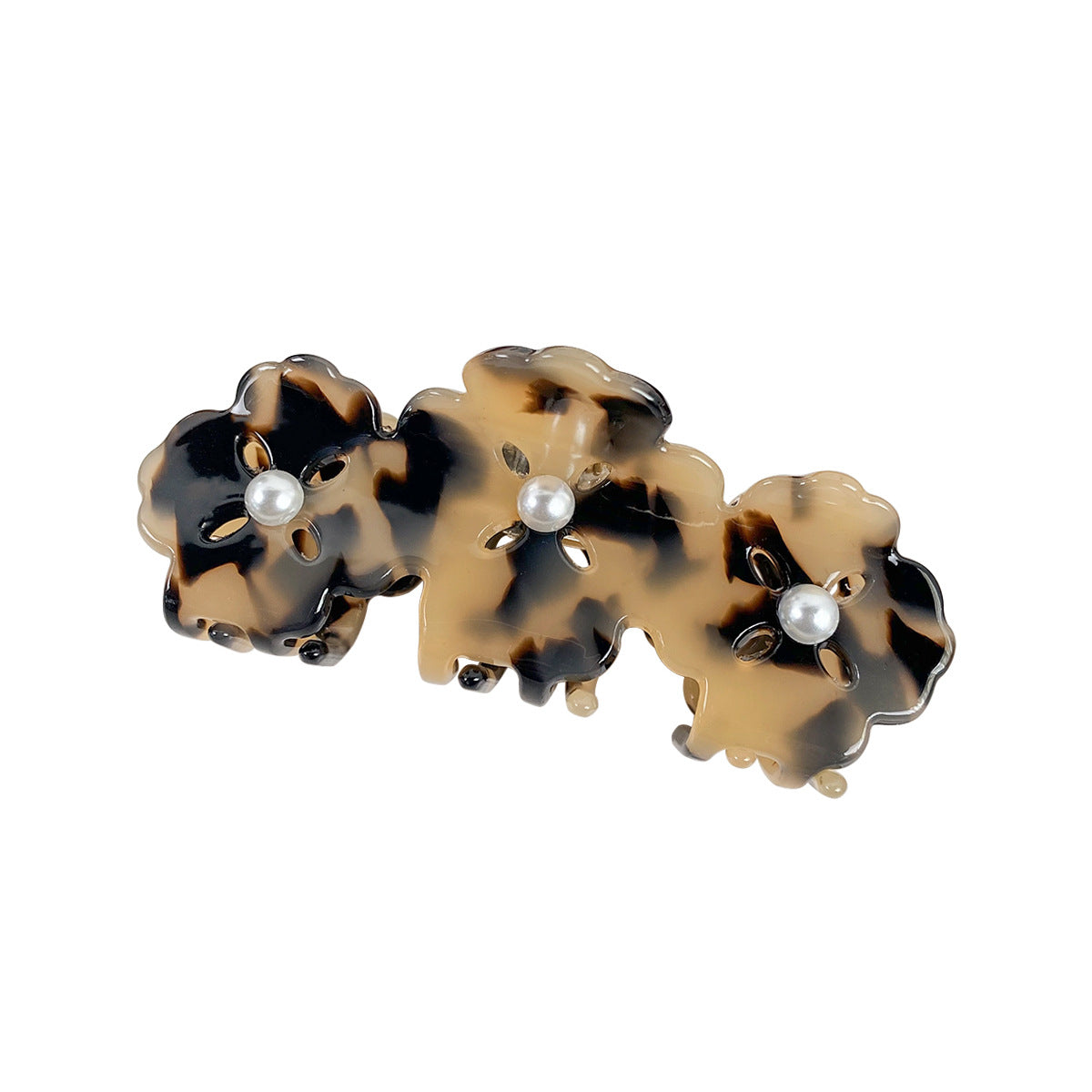 Beau Clover Acetate Grip Pearl Dopamine Temperament Personality Shark Clip Simple Et
