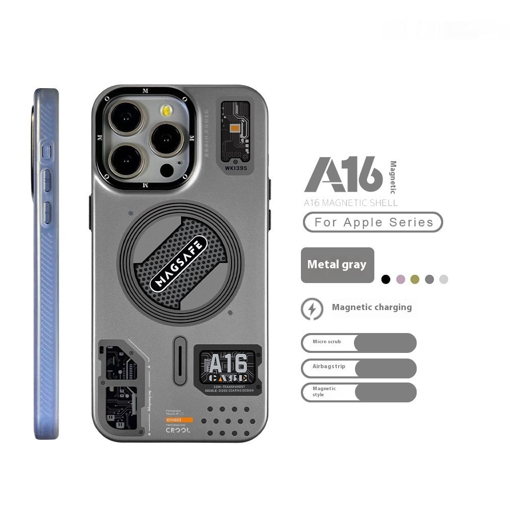 Technologie Style Aspiration magnétique Tendance Étui de téléphone résistant à la chute