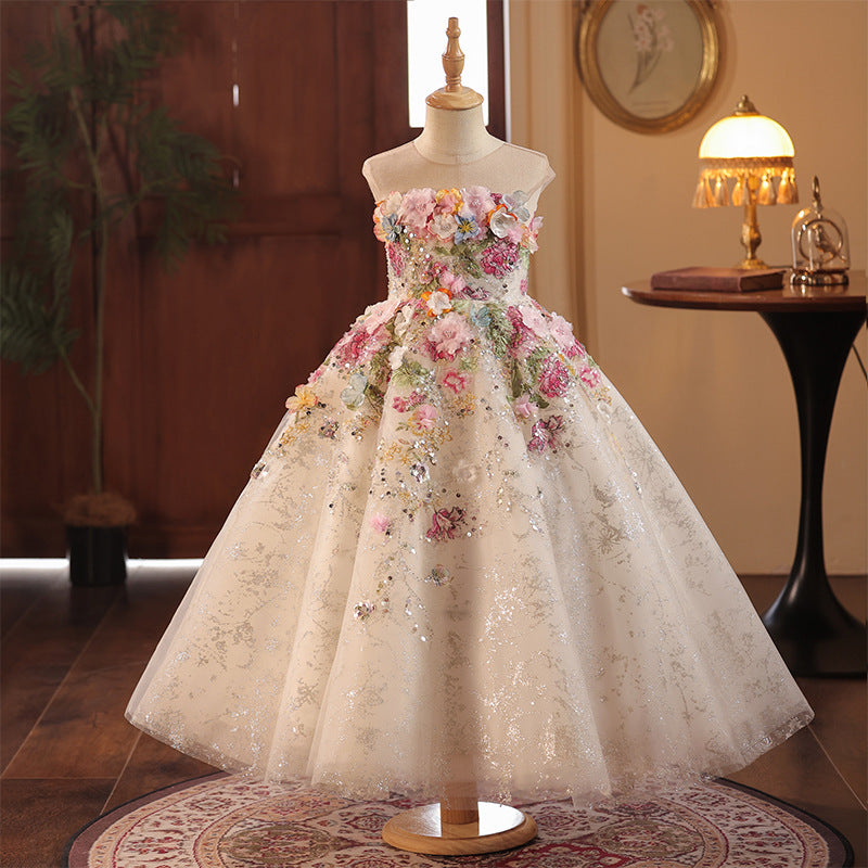 French Bohemian Floral Princess Dress