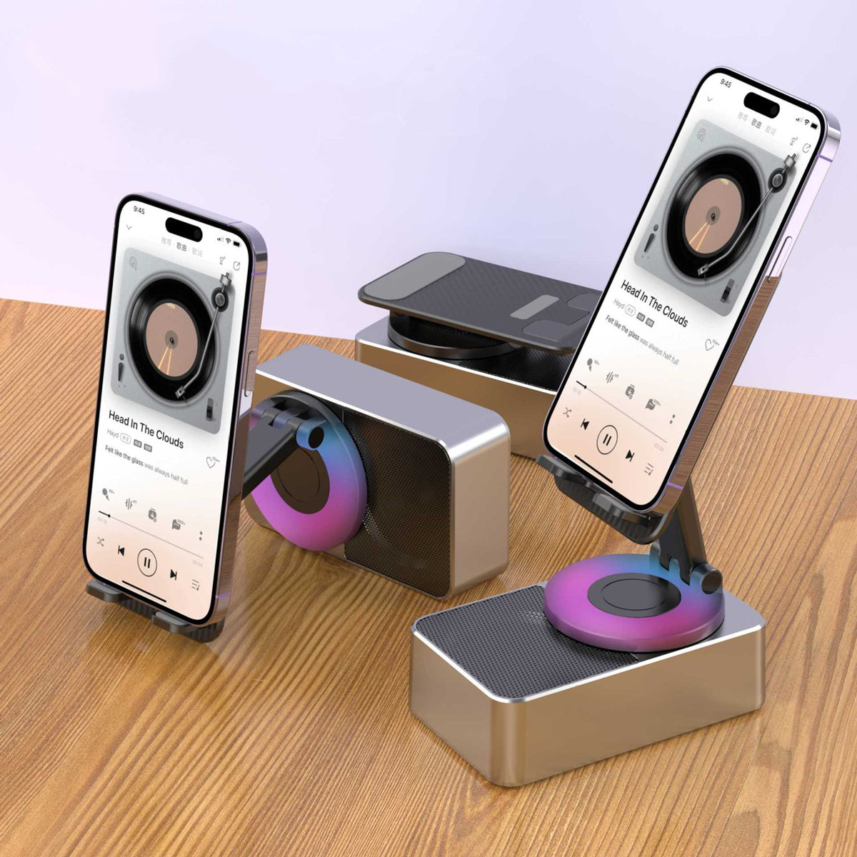 Bracket de téléphone mobile Audio deux-en-un rotatif pliable
