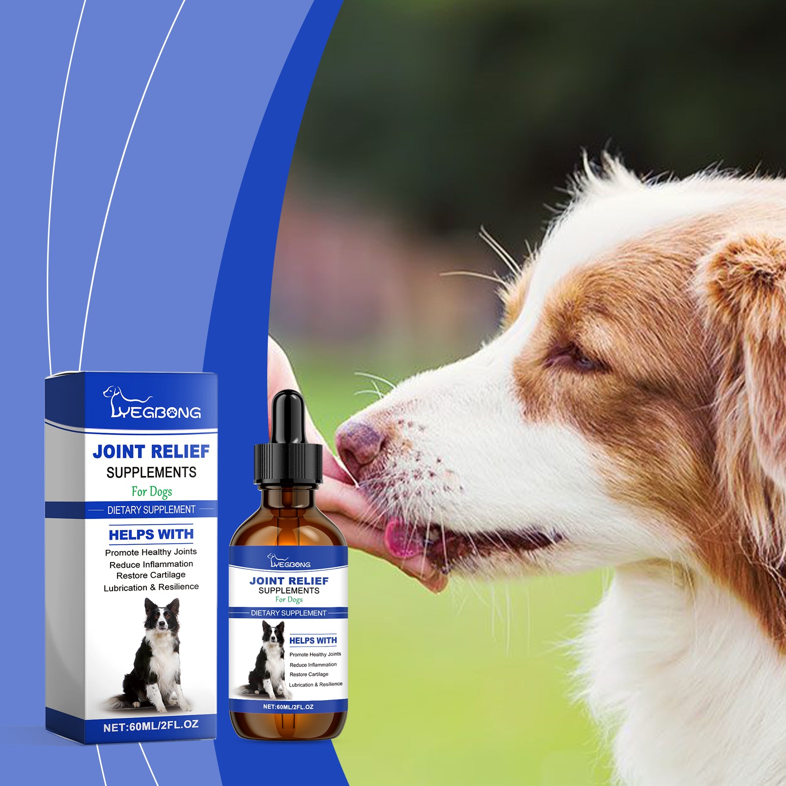 Dog Joint Relief Liquid Supplément gouttes