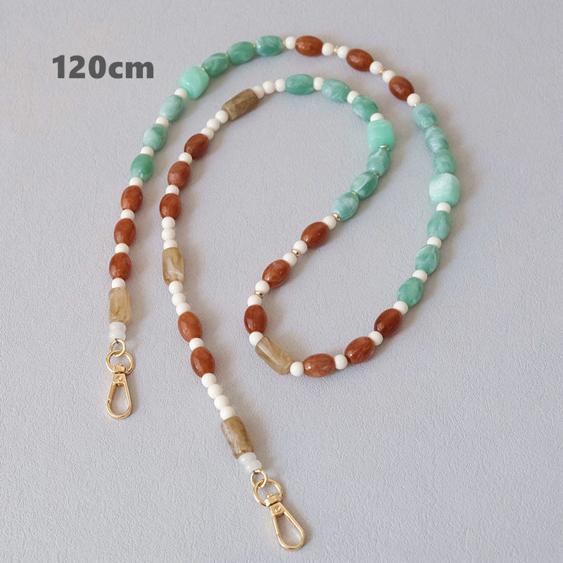 Accessoires de chaîne de perles colorés tout-match