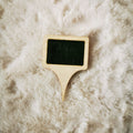 Petite planche noire en bois Cake Insert Cheese Price Tag Square Wood Piece Insert