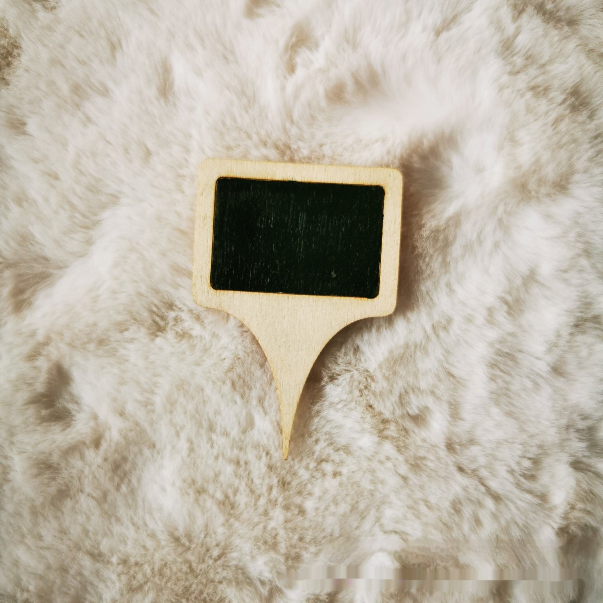 Petite planche noire en bois Cake Insert Cheese Price Tag Square Wood Piece Insert