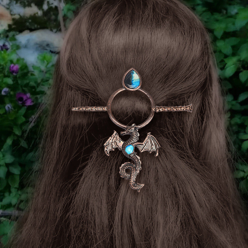 Retro Moonstone Volant Dragon Cheveux Accessoire