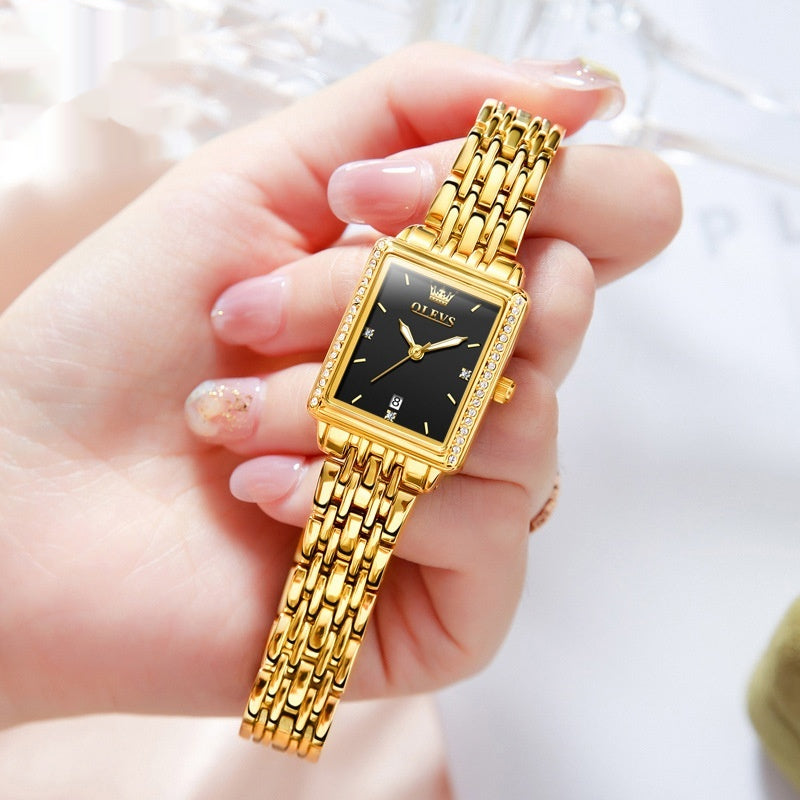 Montre Quartz de mode carrée simple pour femmes
