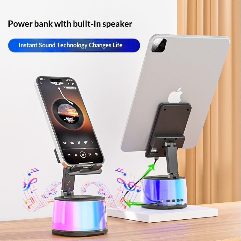 Haut-parleur Bluetooth inductif multifonctionnel Portable pliant et rotant Stand