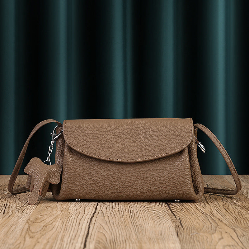 Soft Cowhide plissé sous bras Crossbody Sac pour femmes