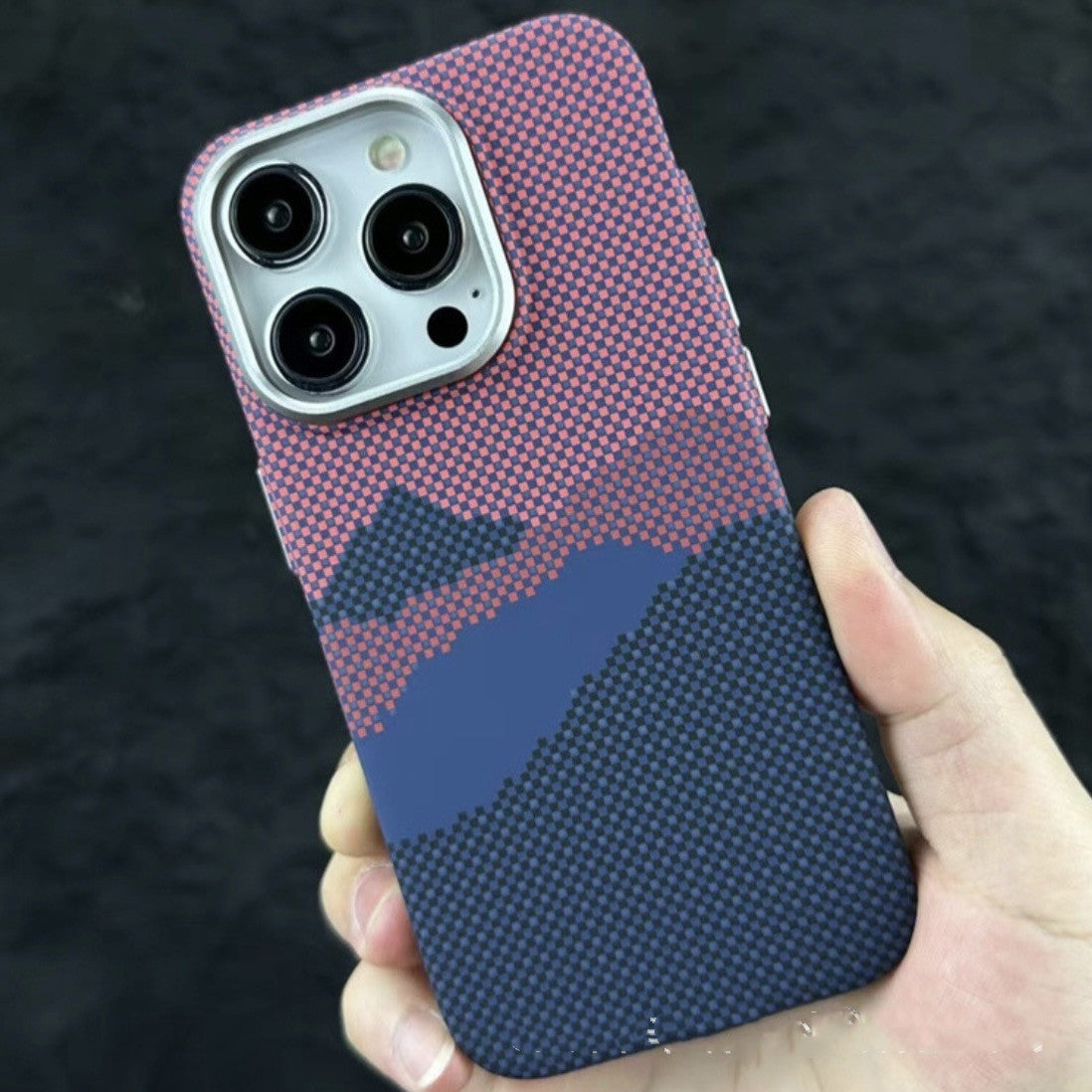Motif magnétique Kafra Carbon Fibre Étui de téléphone de protection tout compris