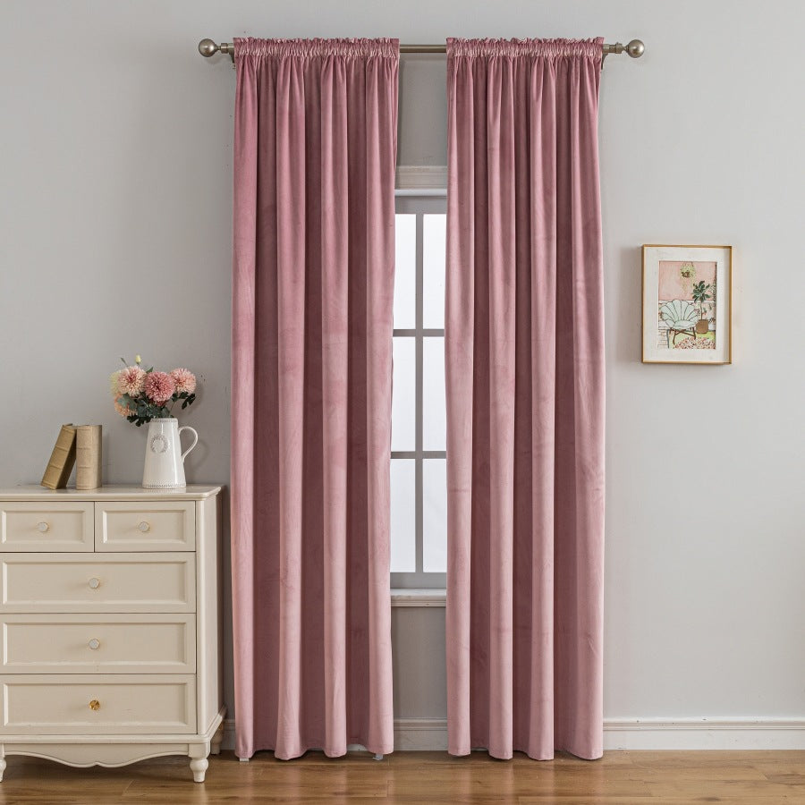 Velvet Luxury Natural Drape Confortable Soft Home Décoration Rideau d'ombrage haute