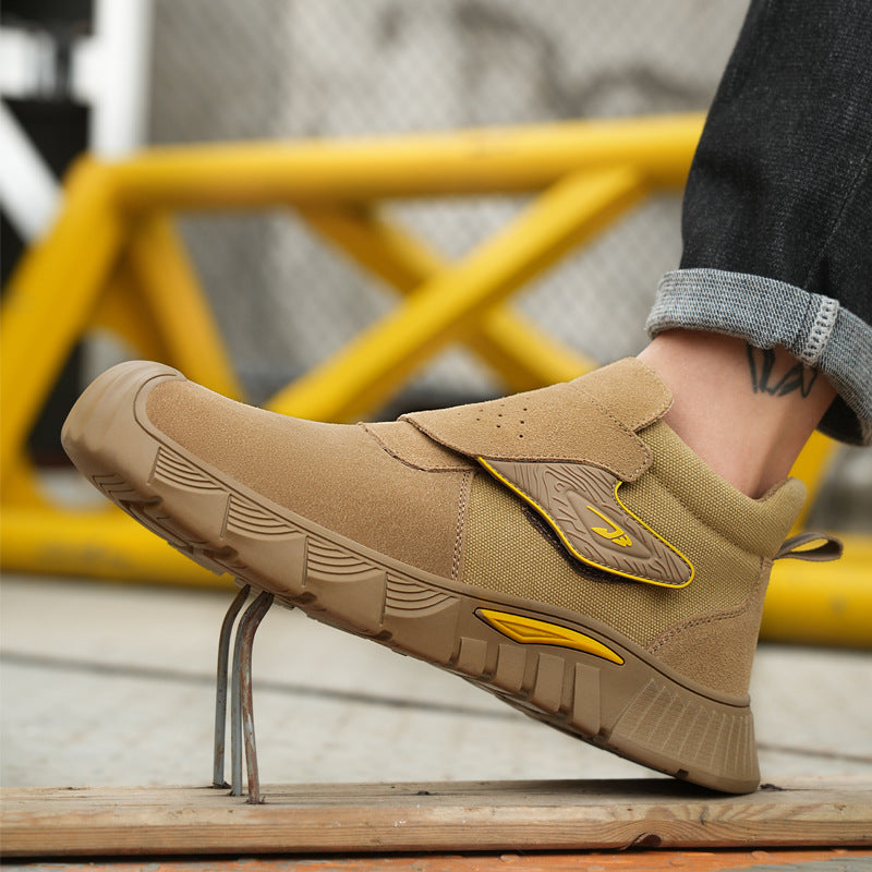 Chaussures de soudage électrique haut de gamme Quatre saisons Chaussures de travail anti-smashing et anti-pénétration