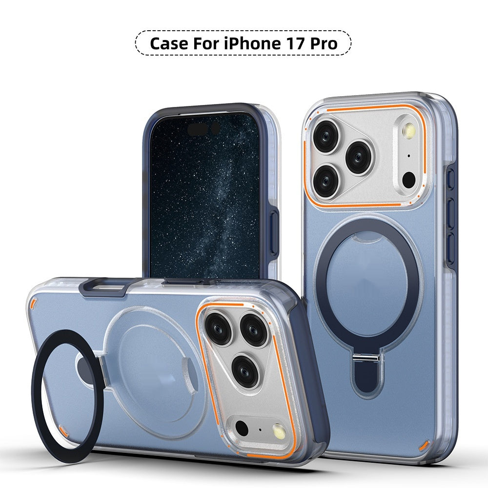 360 rotation support magnétique Matte téléphone Case pour I-Phone 17 Pro 17 Max Plus Shockpr