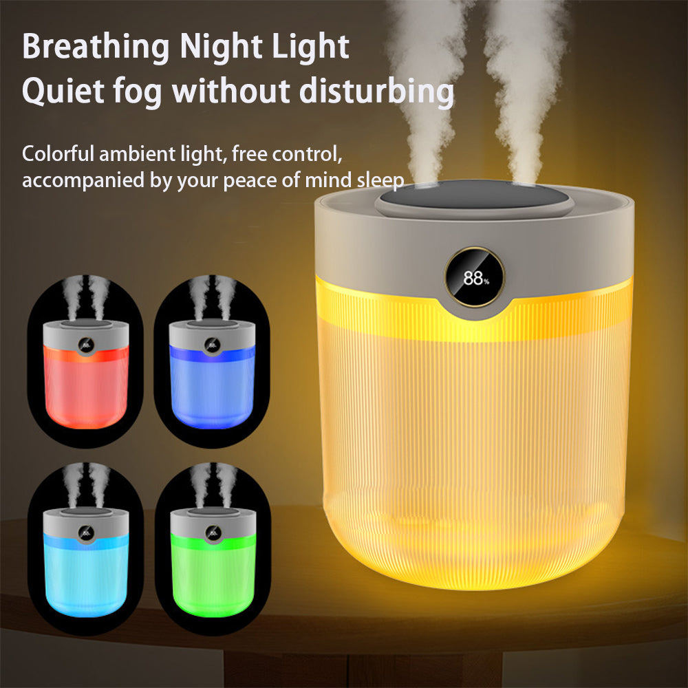 Grand Capacité 2L Humidité Affichage numérique Double Spray Humidificateur USB Silent Home Desktop