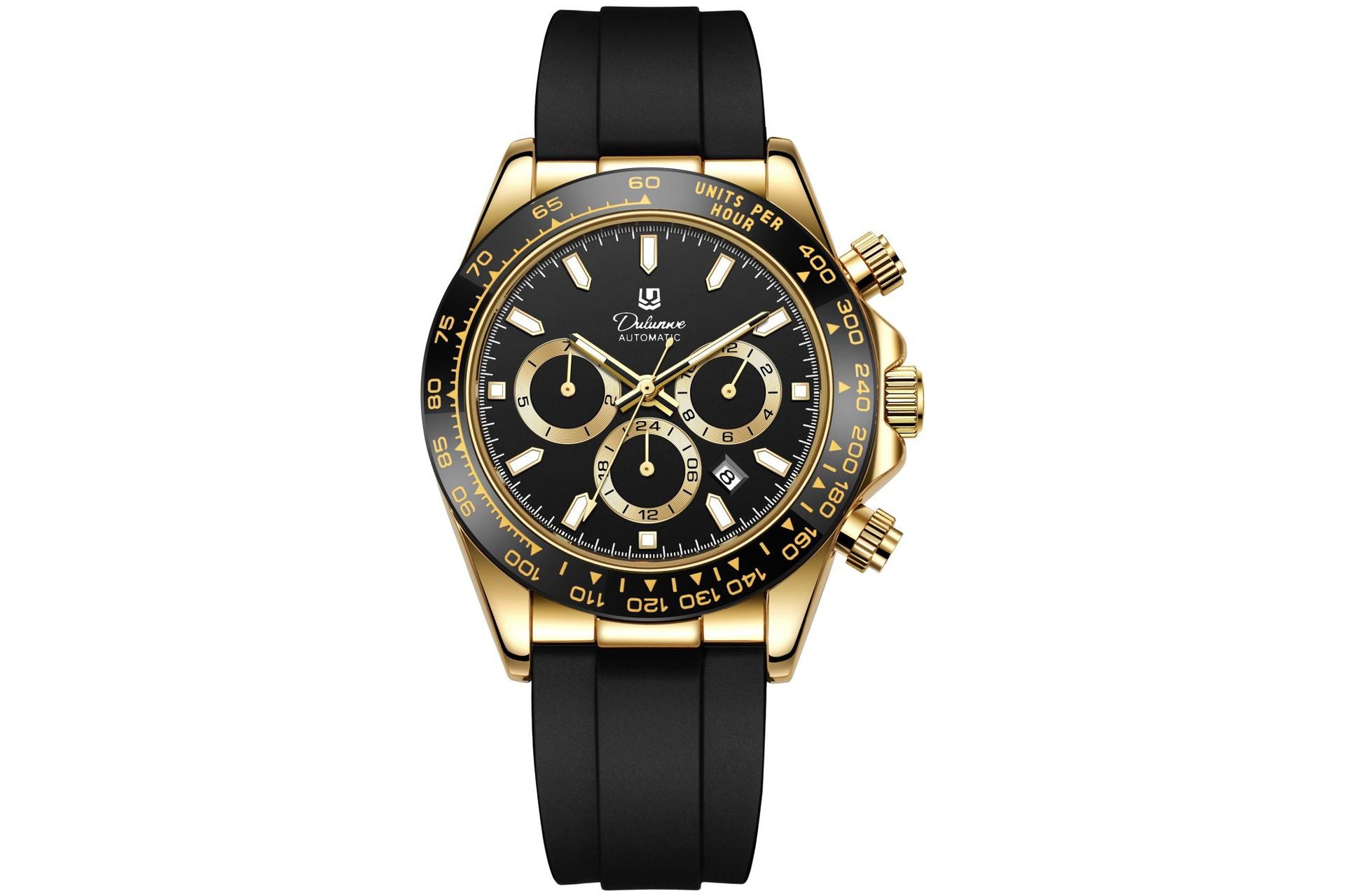 Homme Fashionable et tendance montre mécanique entièrement automatique