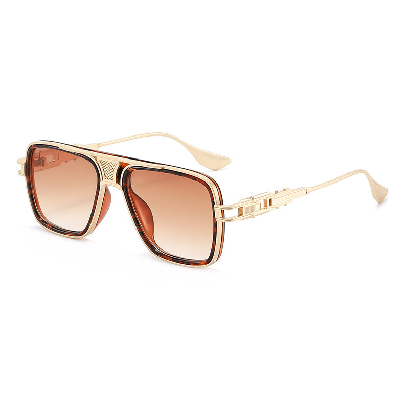 Verres en métal tendance à la mode à structure tortoise Unisex
