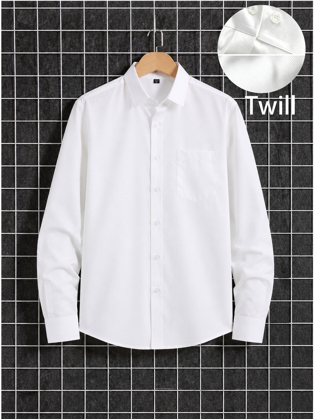 Chemise - Chemise décontractée pour homme à manches longues pleines en plein air