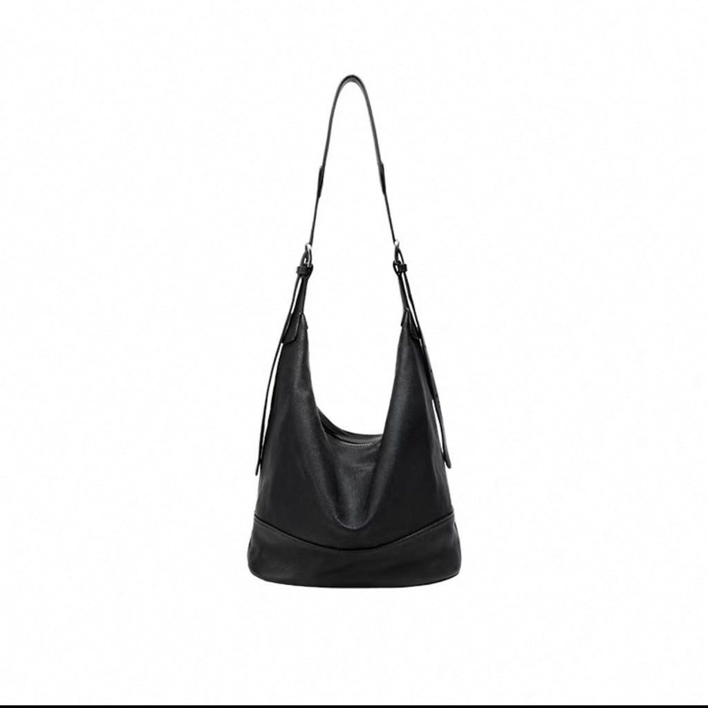 Sheepskin Double main Cuir véritable Sac de navette de grande capacité