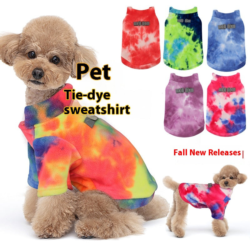 Tie Dye Puppy Clothes Automne Et l'hiver