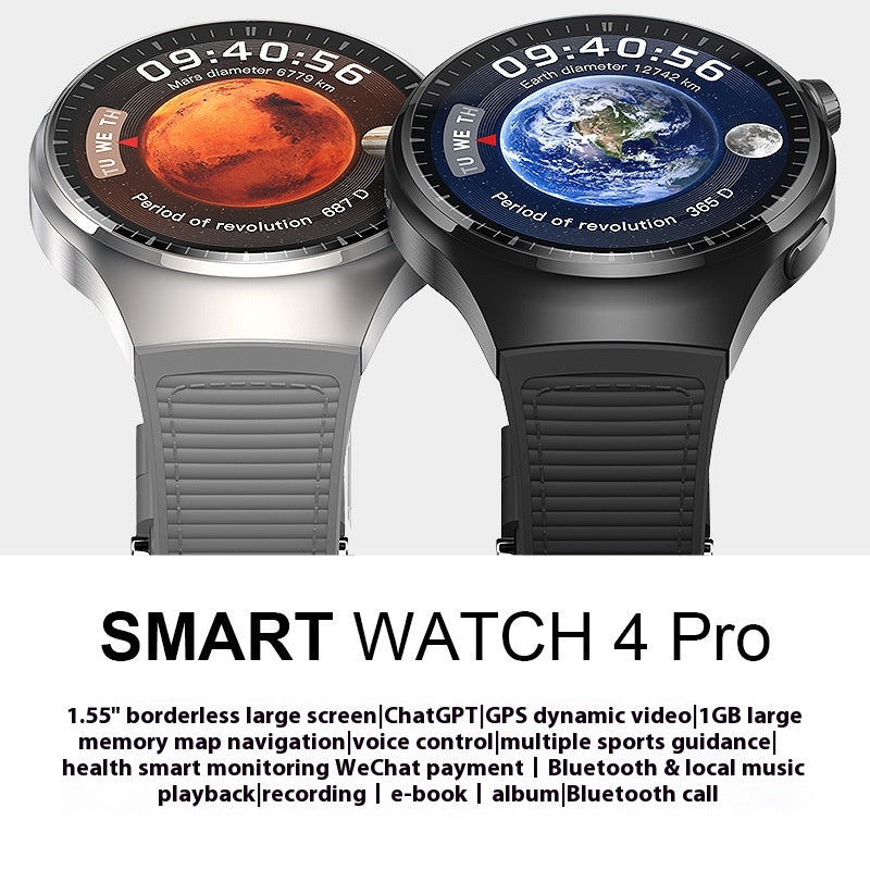 Smart Phone Memory Watch Enregistrement multifonctions Fréquence cardiaque Pression artérielle