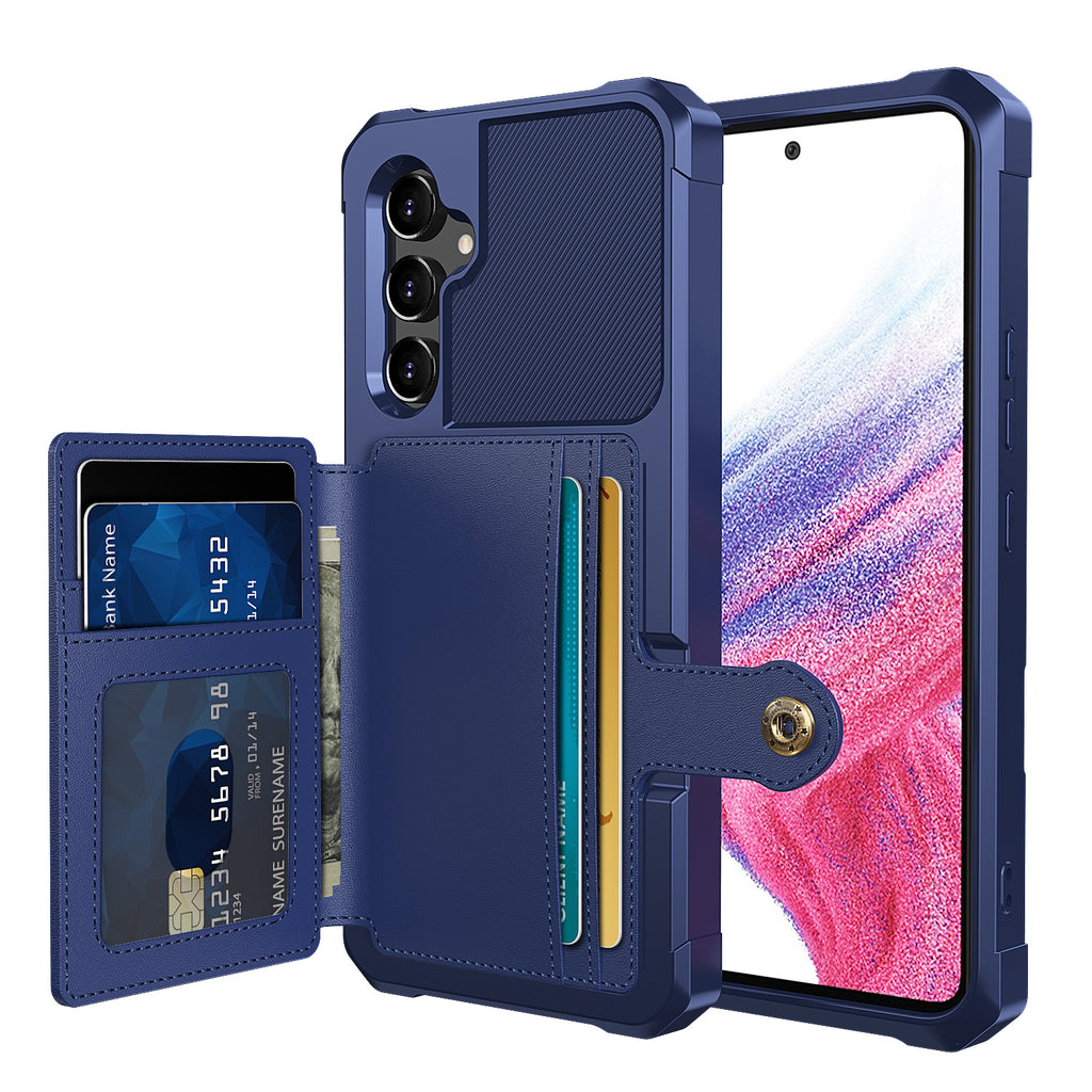 Insertion de carte Étui en cuir Protection pour téléphone Résistant aux chutes
