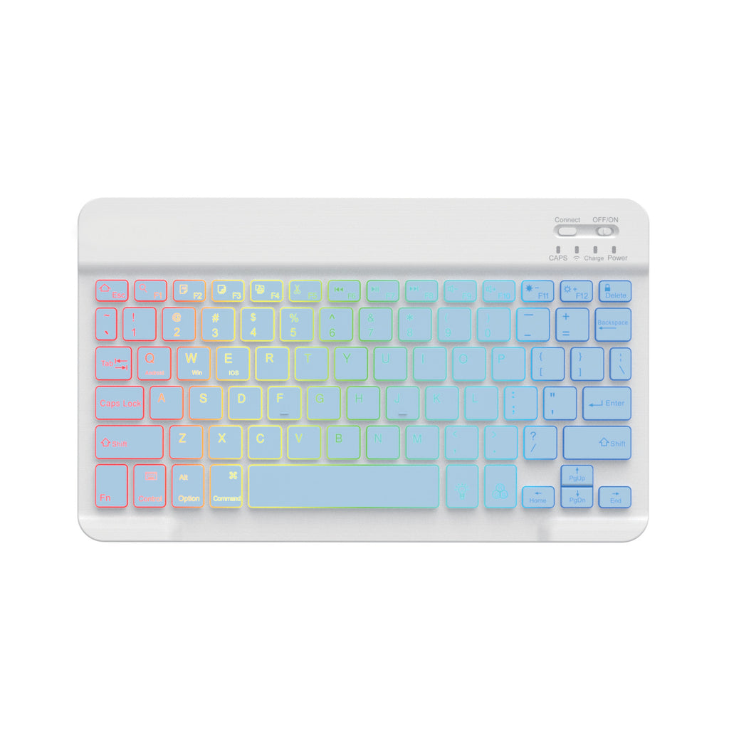 10-inch Backlit Bluetooth Keyboard Tablet Colorful Light