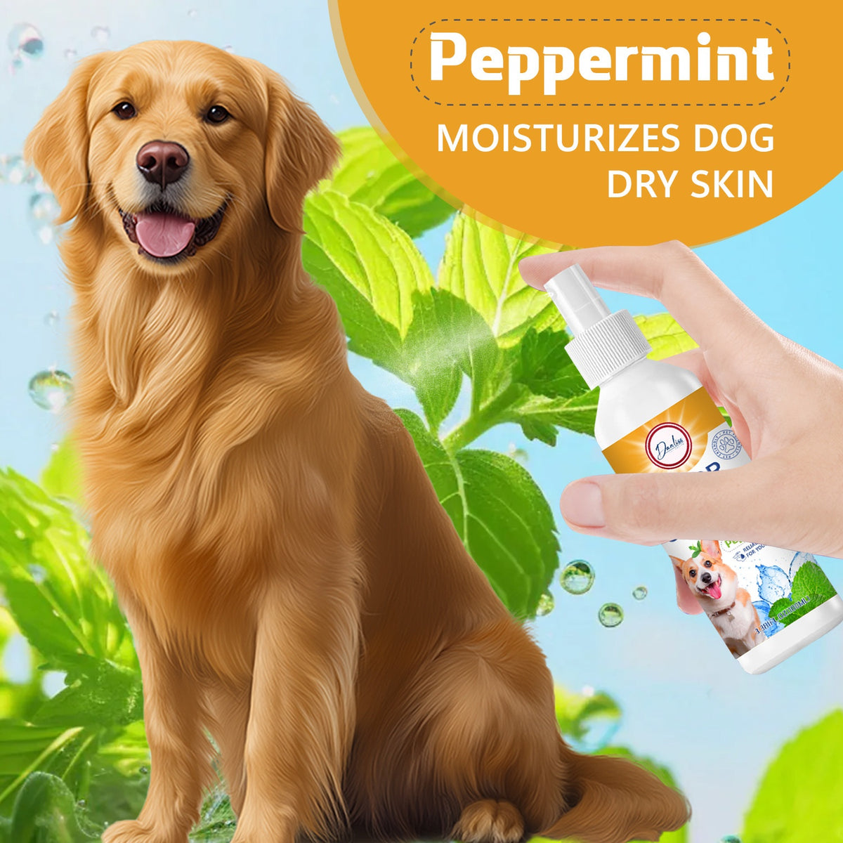 Vaporisateur antibactérien à longue durée de désodorisation pour chat et chien