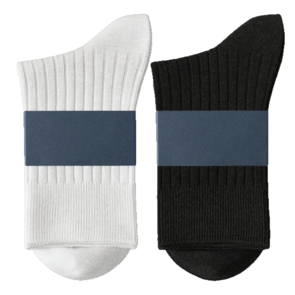 Chaussettes d'affaires en coton à double manche pour hommes avec des propriétés absorbantes et désodorisantes