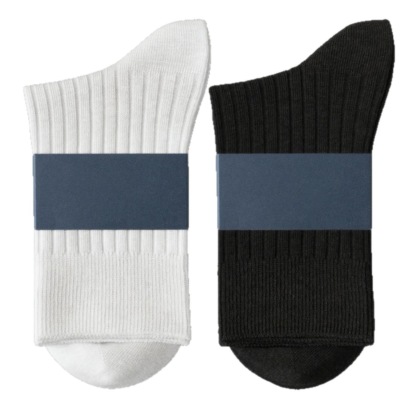 Chaussettes d'affaires en coton à double manche pour hommes avec des propriétés absorbantes et désodorisantes