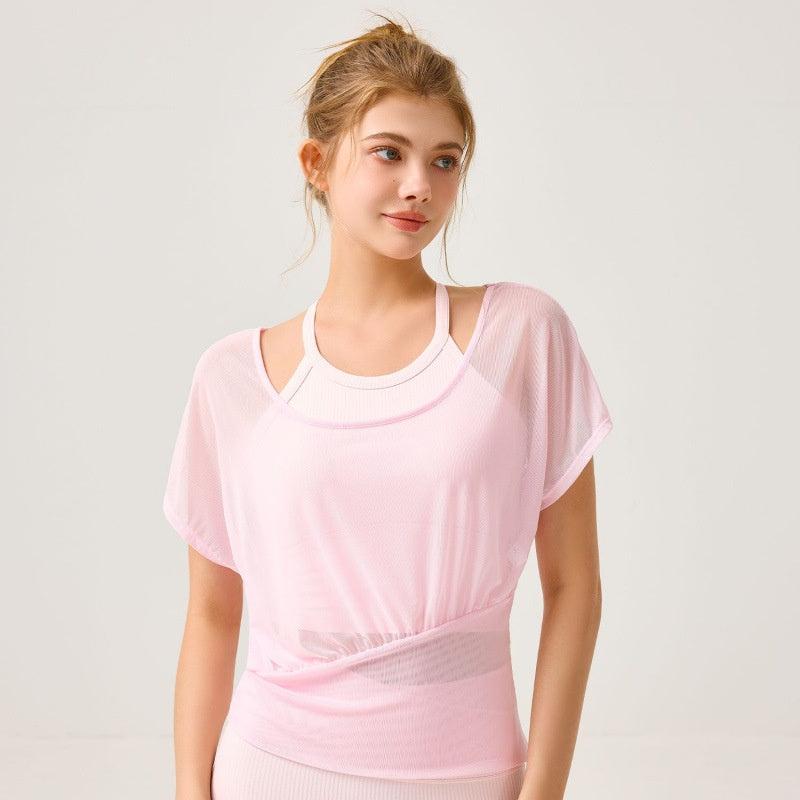 Les femmes perdent-Fit Casual Mesh Quick-Drying Yoga Cover-Up