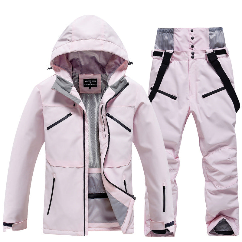 Costume de ski pour hommes et femmes en plein air Veneer Double Board