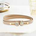 Ceinture mince réglable en Strass pour femmes