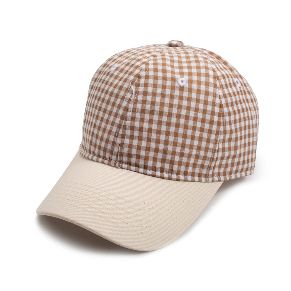 Hommes et femmes Multi-couleur Casquette de baseball à petits carreaux. Mode et style frais. P
